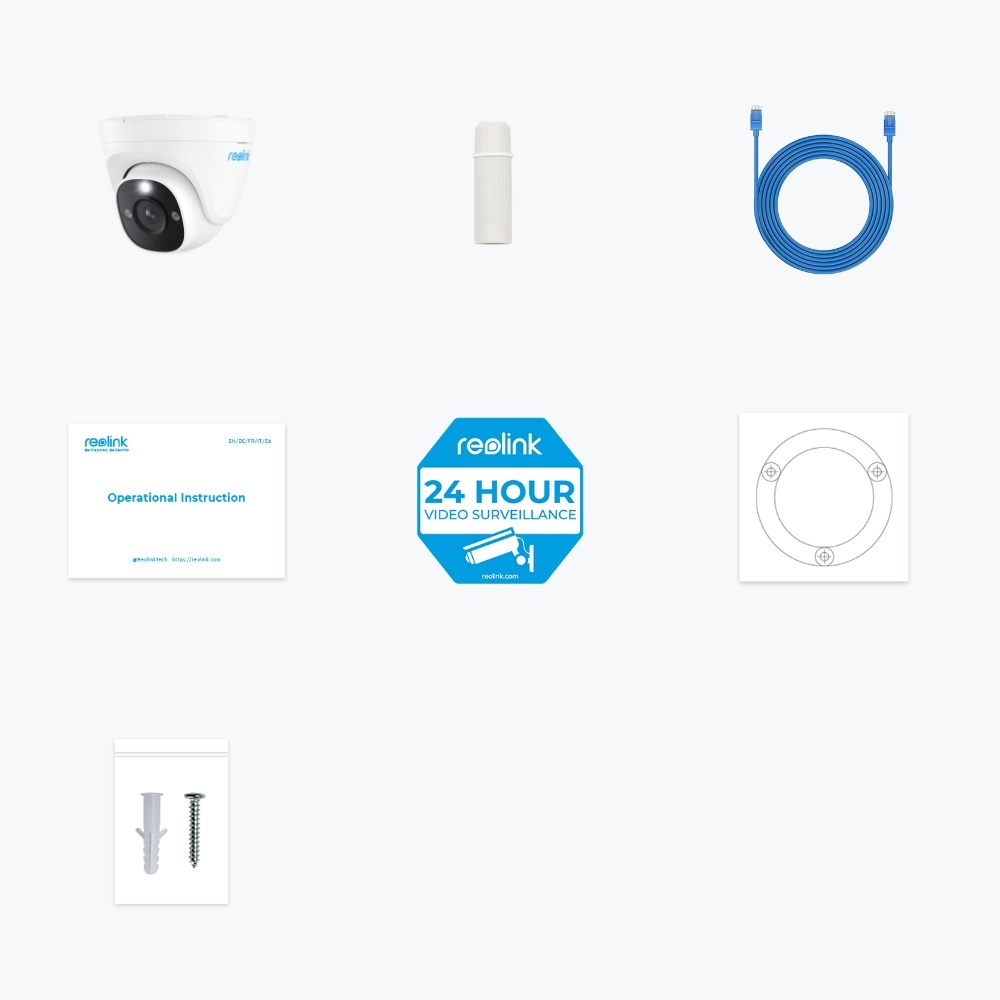 Камера за безбедност Reolink P334, 4K, PoE, бела