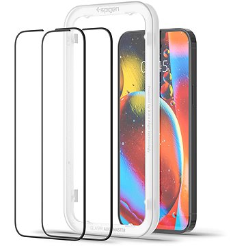 Mburojë ekrani Spigen AlignMaster për iPhone 13 Pro Max, xham i temperuar full cover, set 2 copë, transparent