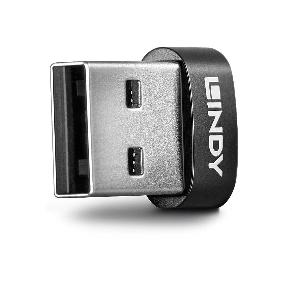 Adapter USB Lindy 41884, USB C në USB A, USB 2.0, i zi