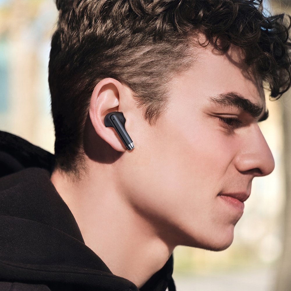 Kufje wireless Mcdodo In-Ear, Bluetooth 5.3, me mikrofon dhe kasë karikimi, të zeza