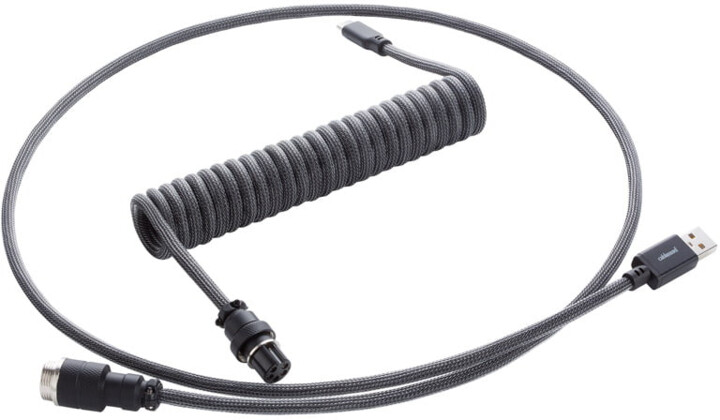 Kabllo spirale CableMod Pro, USB-C/USB-A, 1,5m, gri