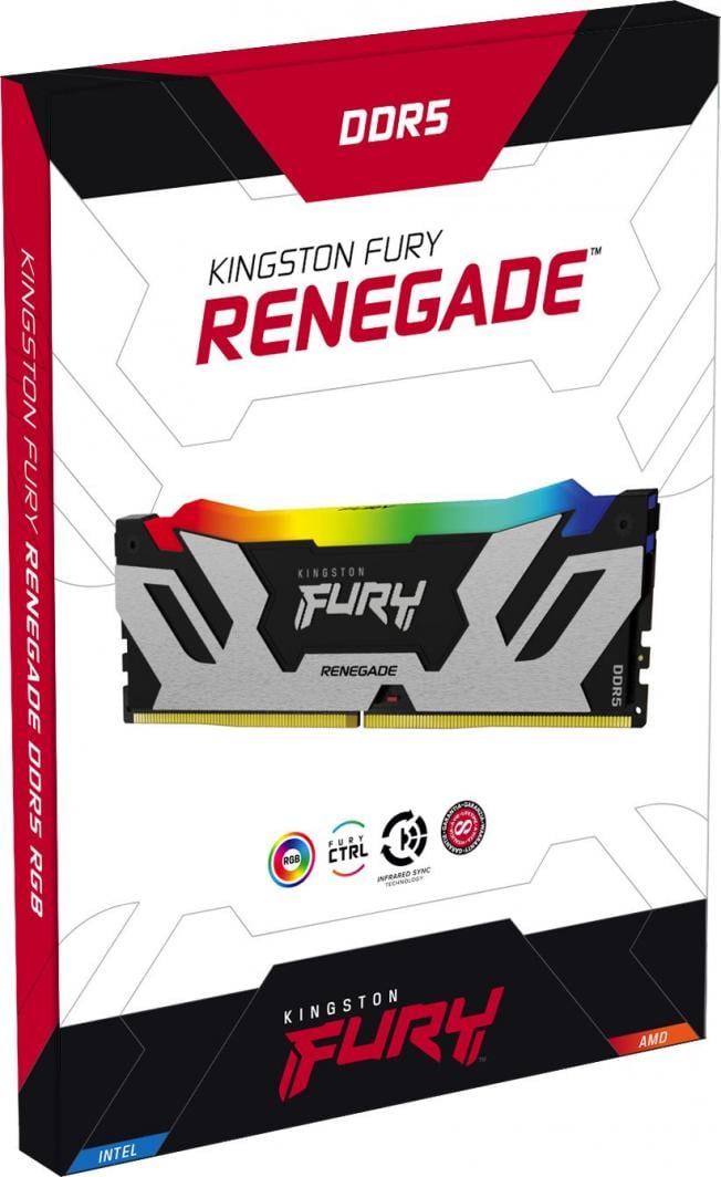Memorie RAM Kingston Fury Renegade RGB, DDR5, 32GB, 6400MHz, CL32