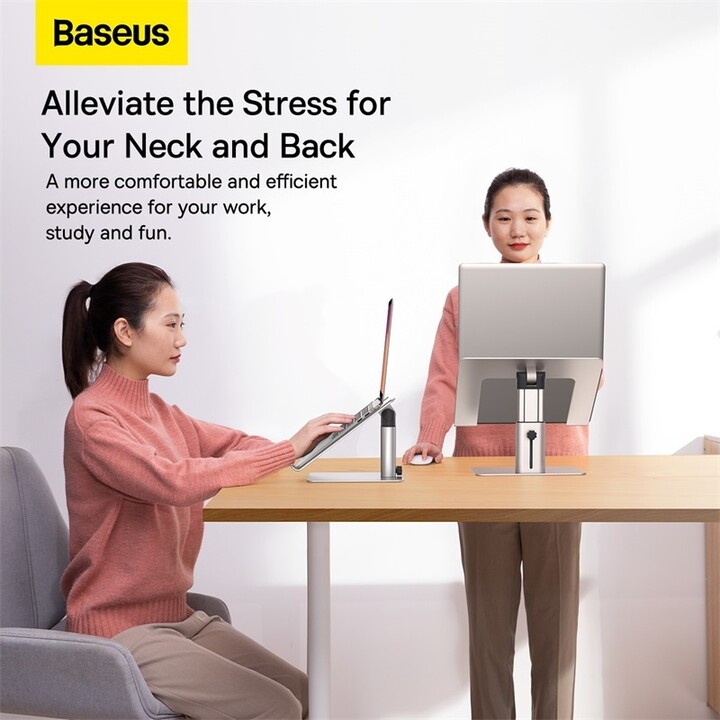 Mbajtëse laptopi Baseus, e argjendtë