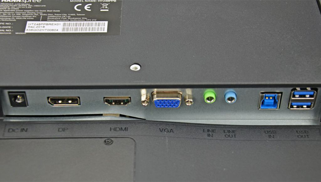 Monitor me prekje Hannspree HT248PPB, 24", Full HD, i zi