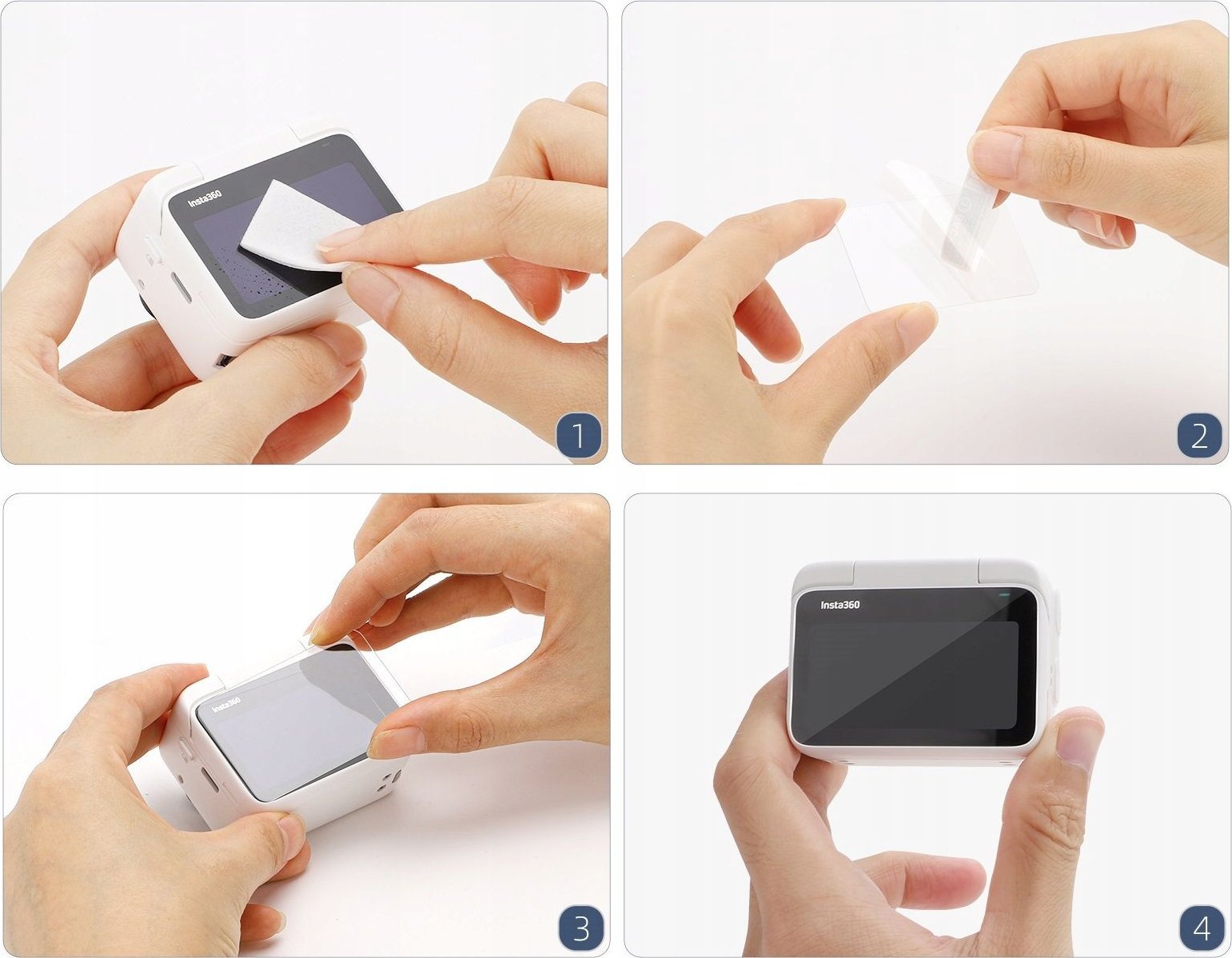 Set mbrojtës xhami SunnyLife, 2x për ekran LCD Insta360 Go 3s Go 3 Action Pod, transparent