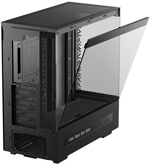 Kуќиште за компјутер DeepCool CH690 Digital, ATX куќиште, дигитален екран, црно