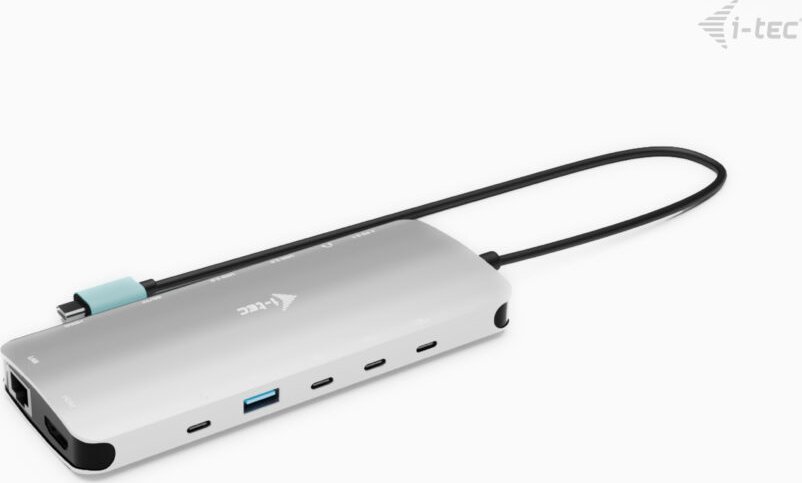 Dokim USB C I tec 4K Metal Nano, 2x HDMI, LAN 1Gbps, argjendtë