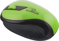 Maus Titanum TM114G, USB, 3 butona, 1000 DPI, wireless, i gjelbër/zi