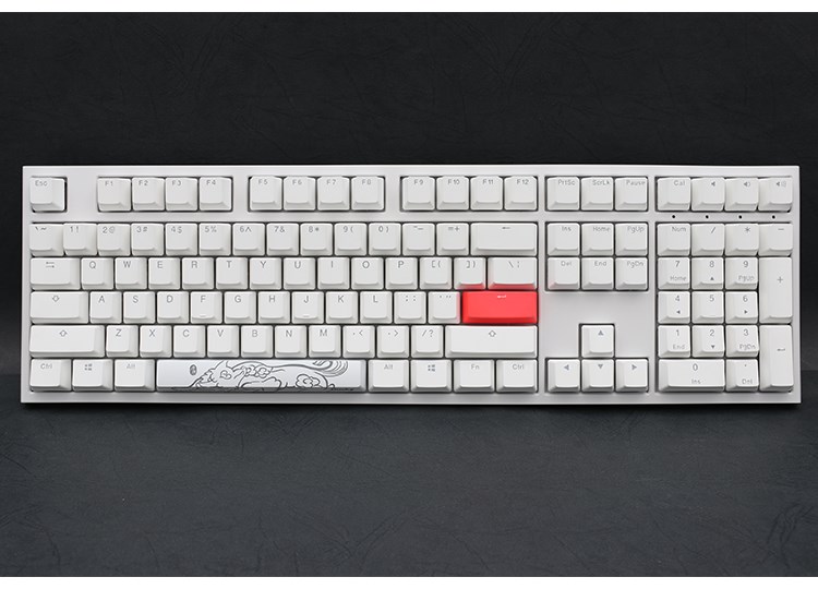 Tastierë lojërash Ducky One 2 White Edition, Cherry MX Black, LED, e bardhë 