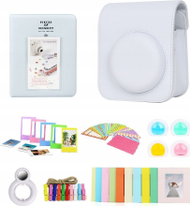 Set aksesorësh LoveInstant 8 në 1 për Fujifilm Instax Mini 12, me çantë dhe album, i bardhë