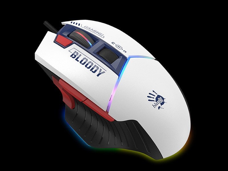 Maus gaming A4Tech Bloody W95Max, 12 000 CPI, RGB, blu