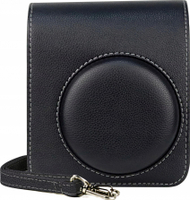 Këllëf aparati LoveInstant për Fujifilm Instax Mini 40, lëkurë eko, me rrip, i zi