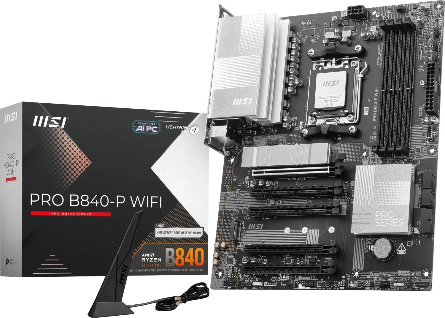 Pllakë amë MSI PRO B840-P WIFI, AMD B840, Socket AM5, ATX