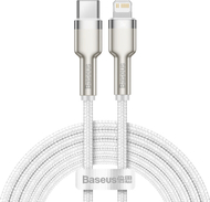 Kabllo BASEUS Cafule Series, USB-C - Lightning, M/M, 20W, 2m, e bardhë Kabllo BASEUS Cafule Series, USB-C - Lightning, M/M, 20W, 2m, e bardhë