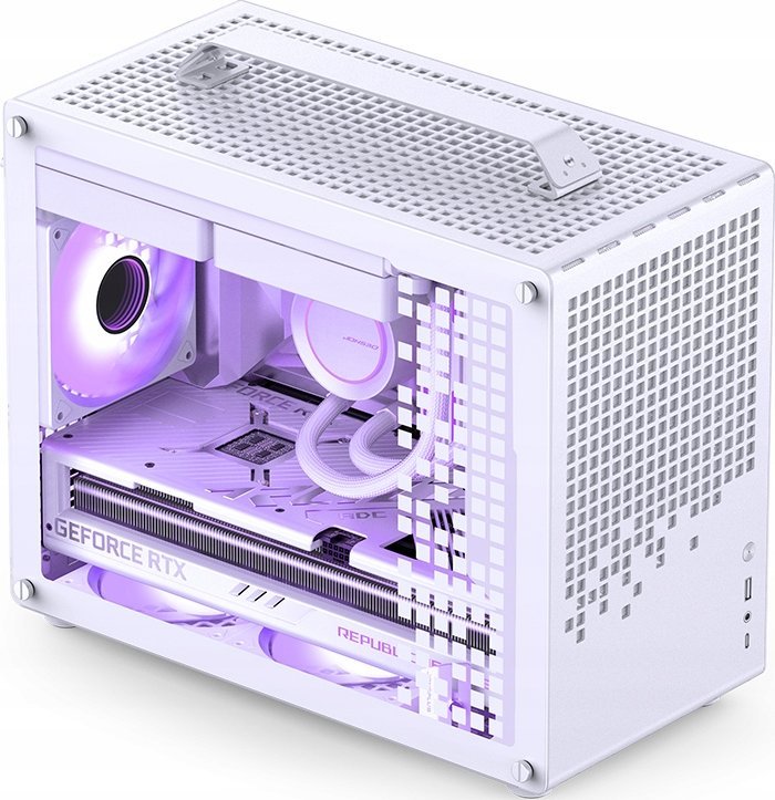 Kuti PC Jonsplus Z20, Micro ATX, me dorezë bartëse, e bardhë