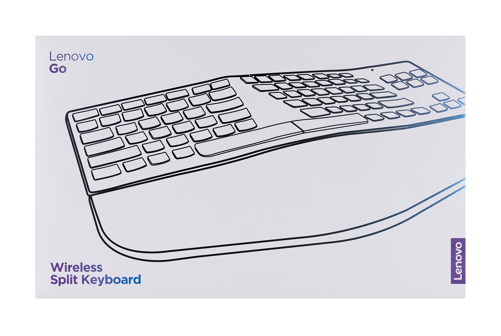 Tastierë Lenovo Go Wireless Split, RF Wireless, e hirtë