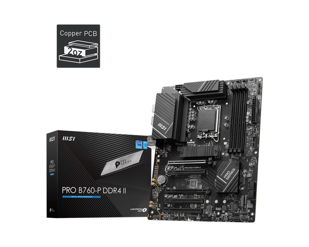 Pllakë amë MSI PRO B760-P DDR4 II Intel B760 LGA 1700 ATX