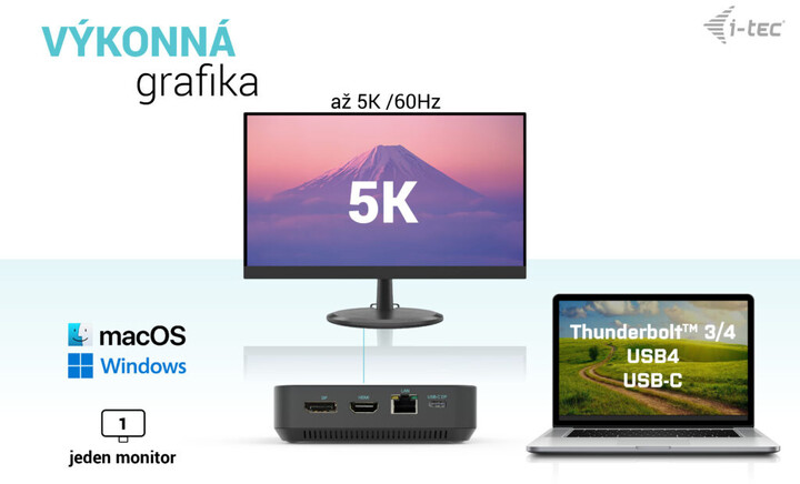 Stacion docking i-tec USB-C, 3x Display, LAN, PD 100W + karikues universal i-tec 12 W