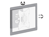 Mbajtëse muri për TV Maclean MC-501B, 23-42", e zezë