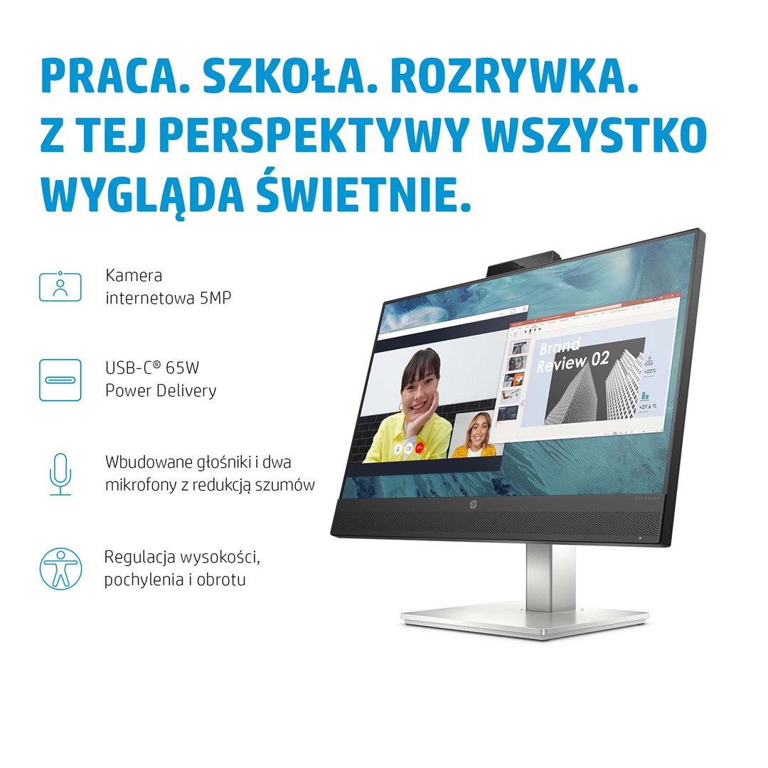 Monitor HP E24m G4, 23.8", Full HD, IPS, USB-C, i zi