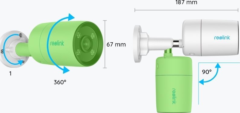 Kamerë IP Reolink ColorX P320X, 4MP, PoE, e bardhë
