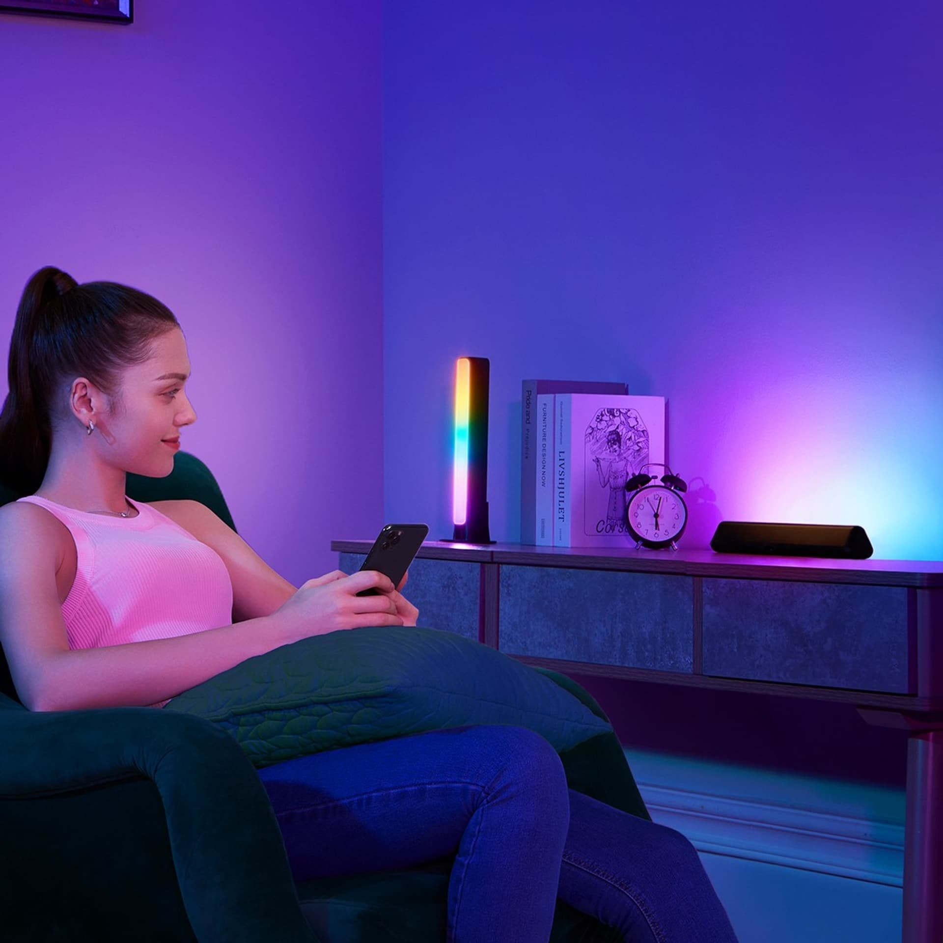 Dritë ambientale Govee Flow Plus RGBICWW, RGB inteligjente, WiFi, e zezë