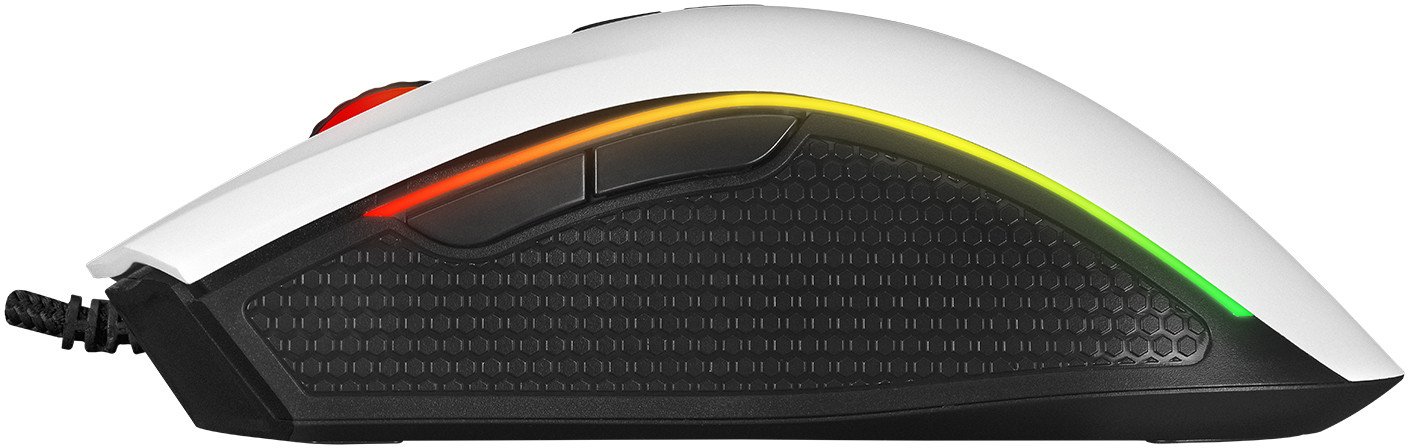 Maus gaming Rampage SMX-R44V2, 12800 DPI, RGB LED, i bardhë