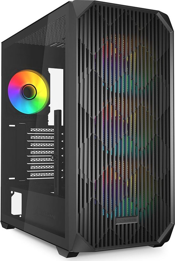 Kasa PC Sharkoon AK3 RGB, ATX, xham i temperuar, e zezë
