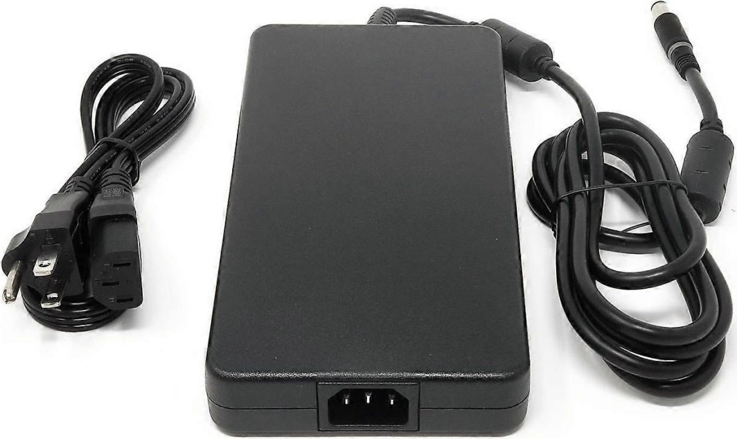 Adaptues karikues për laptop Dell 240W Barrel 7.4 x 5mm, prizë UK, i zi