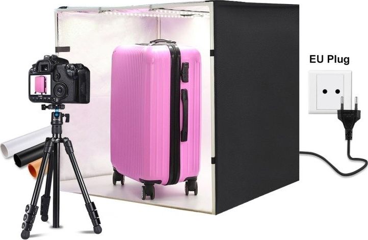 Set tendë për fotografim Puluz 80cm LED 8500 lumens shadeless