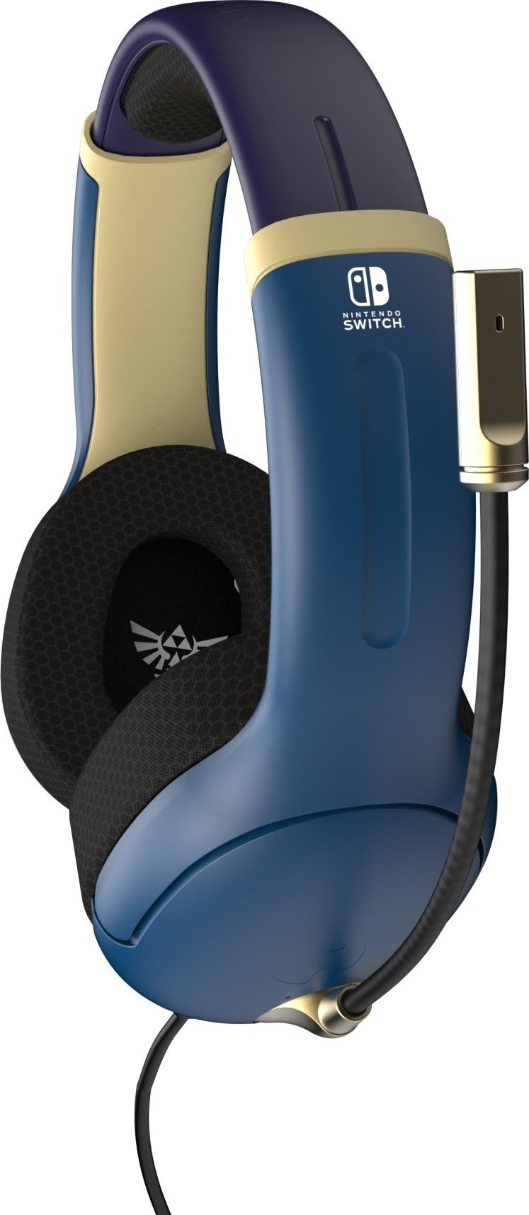 Kufje gaming PDP Airlite Zelda Hyrule, 40mm, me mikrofon, blu