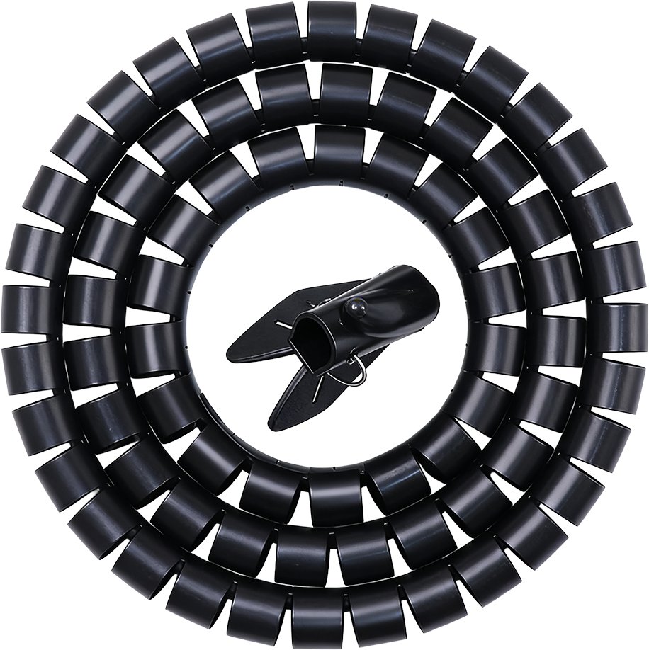 Organizues spiral për kabllo ZOY, 5m, i zi