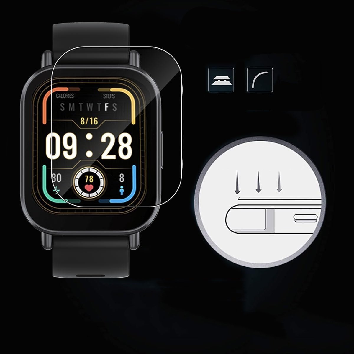 Заштитно стакло за часовник 3mk FlexibleGlass Redmi Watch 5 Active, 0.2mm, транспарентно