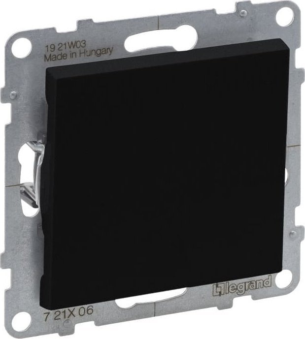 Çelës shkallësh Legrand SUNO 721406, 10AX 250V, montim i fshehtë, i zi