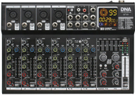 Mikser audio Dna QFX8, 8 kanale, Bluetooth USB, gri