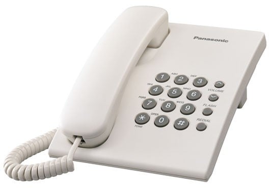Telefon me kabllo Panasonic KX-TS500FXW, i bardhë 