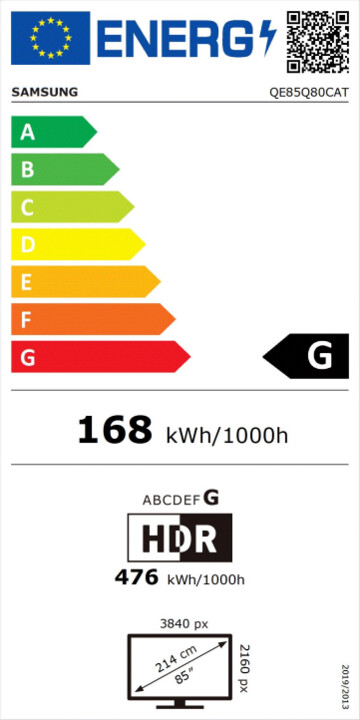 Televizor Samsung QE85Q80C, 85" (214cm), 4K UHD, i argjendtë