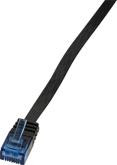 Kabllo patchcord LogiLink U/UTP, Cat6, 3m, e zezë