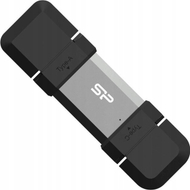 USB Силикон Паур Мобиле C51, 64GB, USB 3.2, сребрена