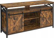 Komodë TV VASAGLE LTV071B01, deri 65", kornizë metalike, kafe e zezë