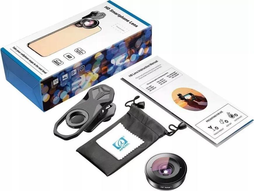 Lentë makro Apexel Super Macro 100mm HD, për telefon, e zezë