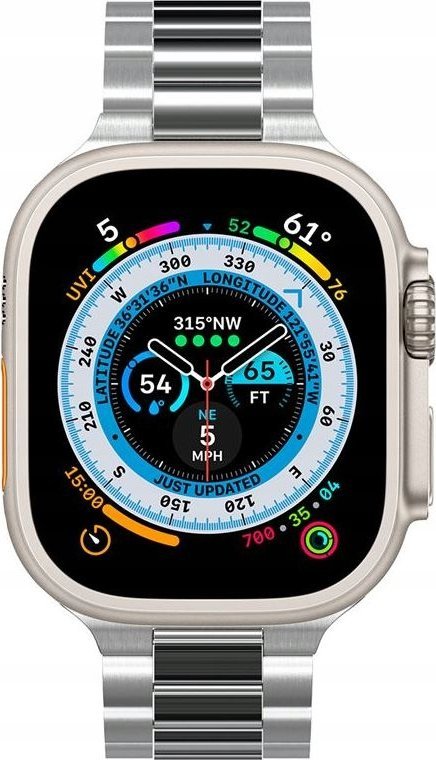 Rrip dore Spigen Modern Fit 316L, për Apple Watch 49mm 45mm 44mm 42mm, çelik inox, argjend