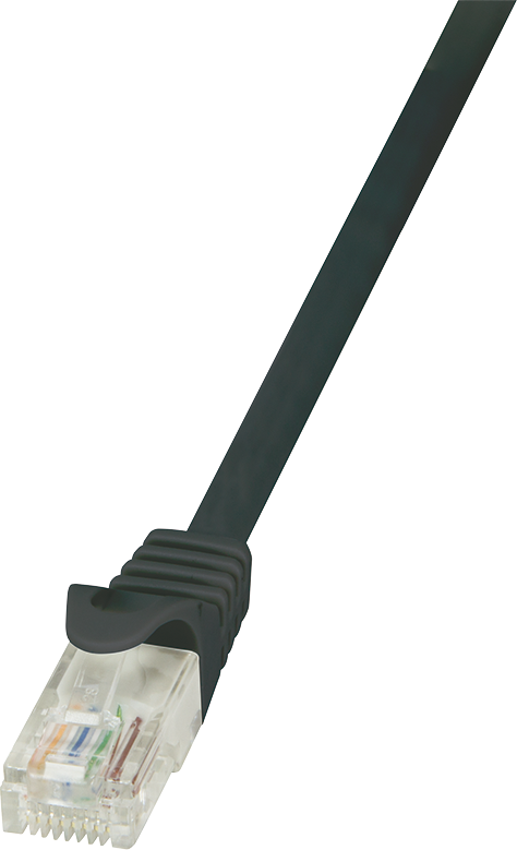 Kabllo rrjeti LogiLink, Cat.5e, U/UTP, 0.5m, e zezë