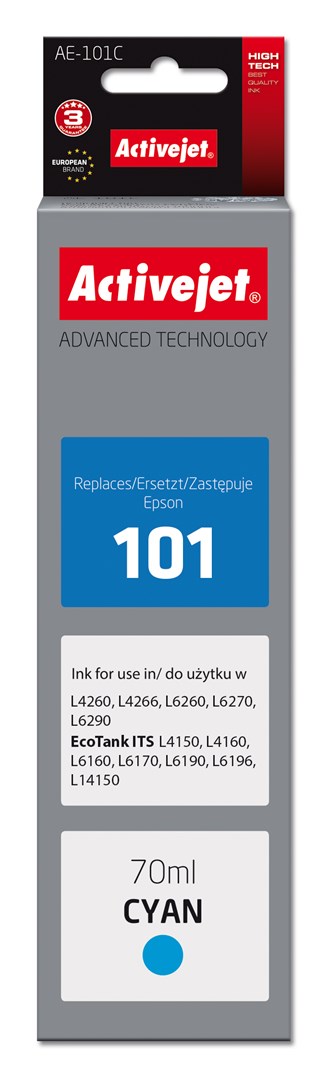 Ngjyrë për printer Activejet AE-101C, 70 ml, e zezë