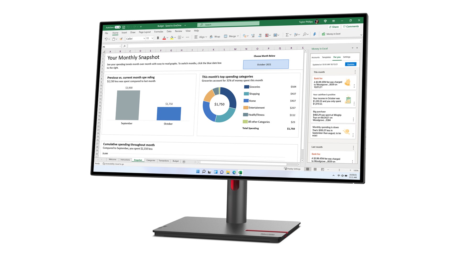 Монитор Lenovo ThinkVision P27h-30, 27\", QHD, IPS, црн