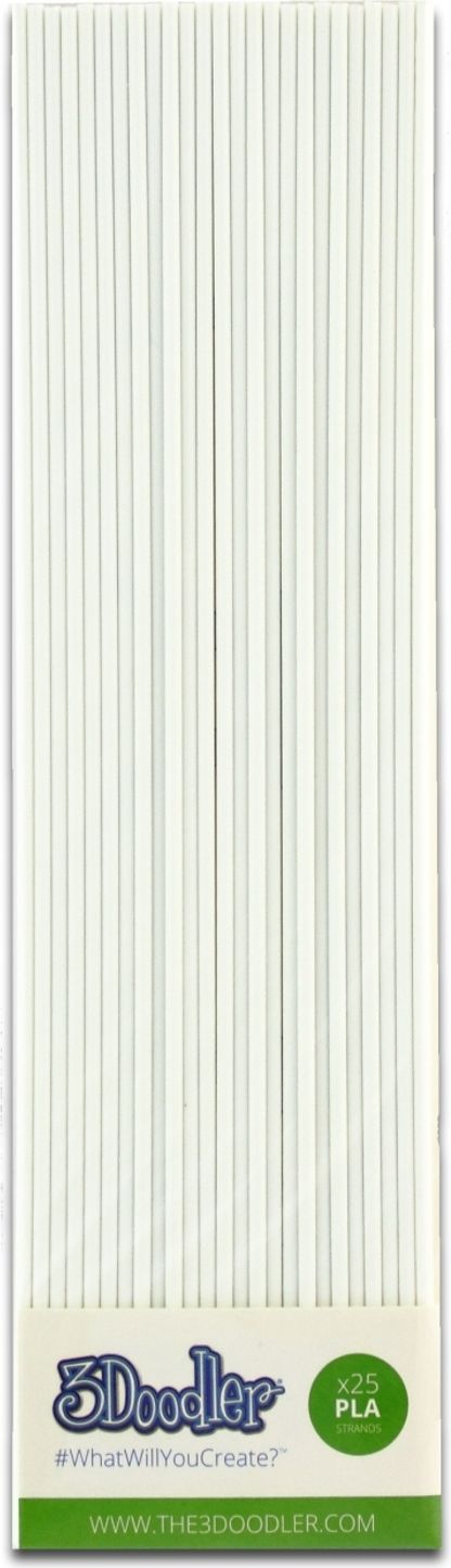 Refill filament PLA 3Doodler White PL06-SNOW, 25 shufra, e bardhë