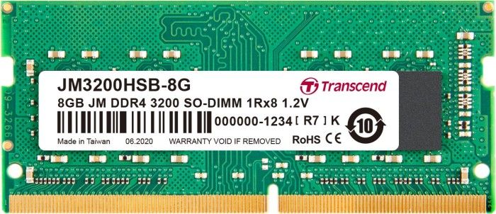Memorie RAM për laptop Transcend JetRam JM3200HSB-16G, 16GB DDR4 SODIMM, 3200MHz