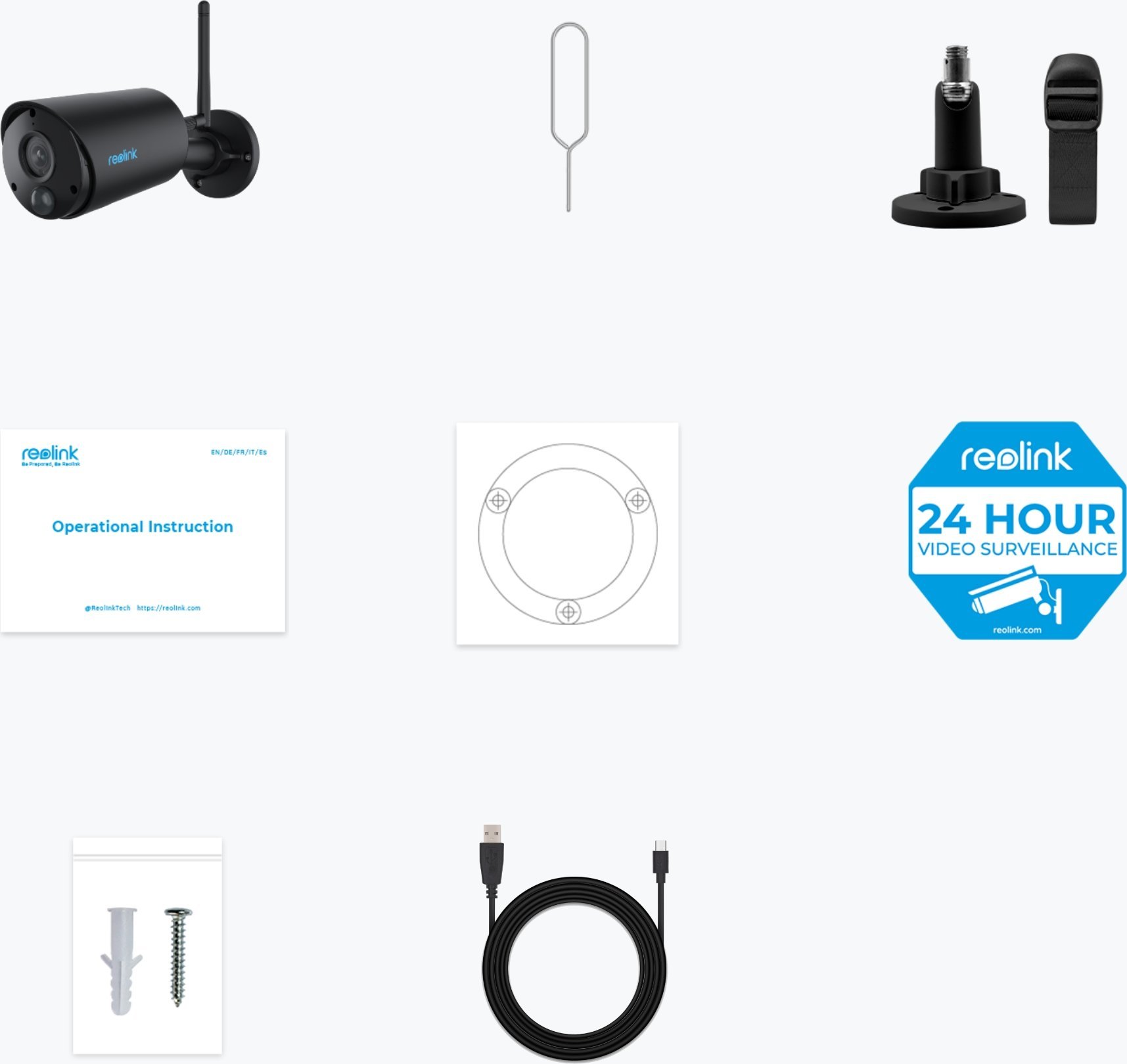 Kamerë sigurie Reolink Argus B320-B, IP Wi-Fi, 3MP, sensor PIR, e bardhë