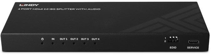 Splitter HDMI LINDY 4 porta, 8K 60Hz, me audio, i zi