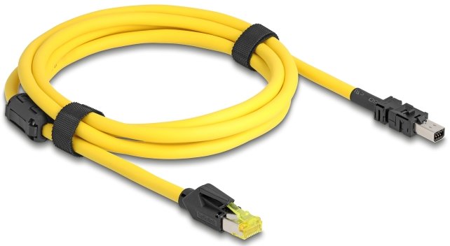 Мрежен кабел DeLOCK 81251, Cat6, 2m, црно жолт